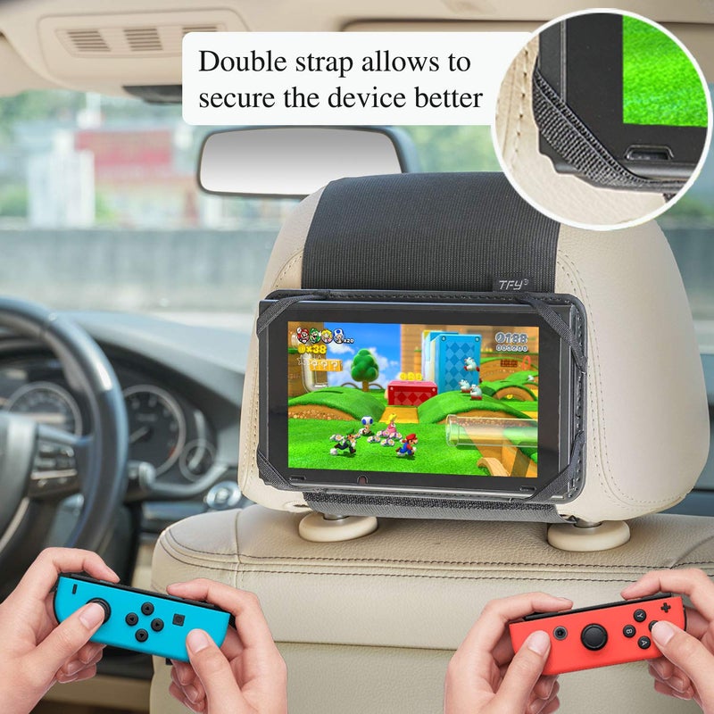 TFY Switch Car Mount Car Headrest Mount Holder Compatible with Nintendo Switch - Image 2